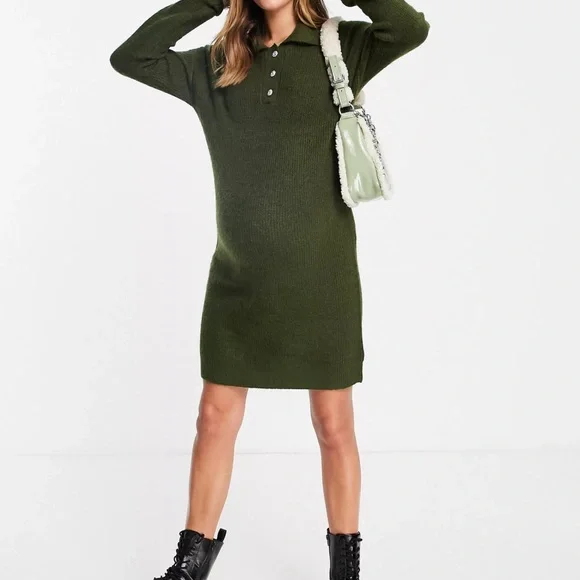 ASOS Maternity | Dresses | Maternity Knitted Polo Sweater Dress | Poshmark